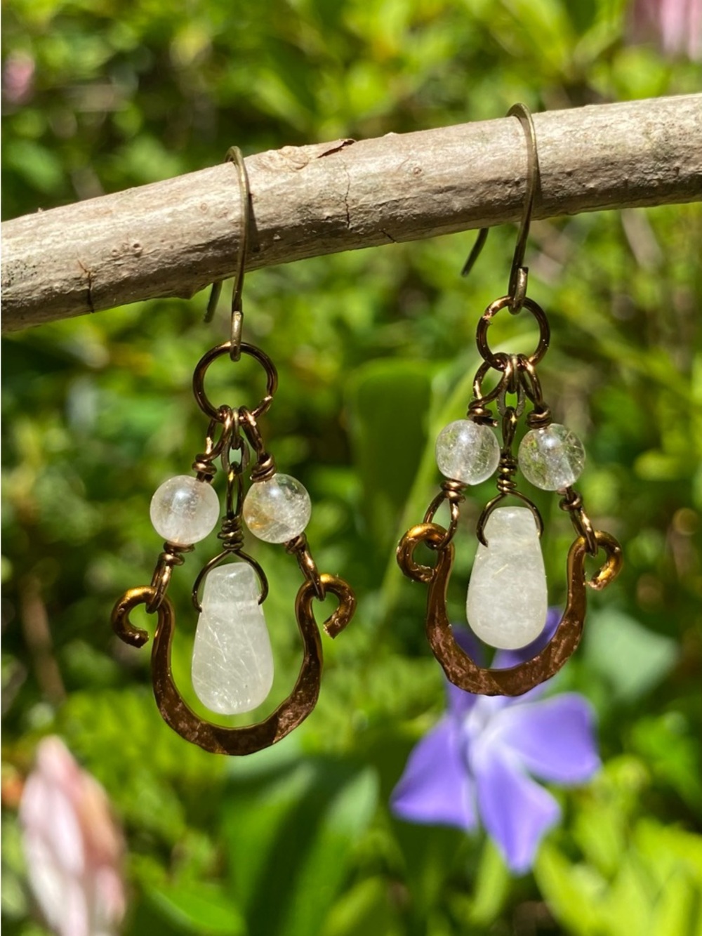 Rutilated Quartz Drop Earrings